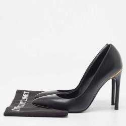 Tom Ford Black Leather Pointed Toe  Pumps Size 38.5