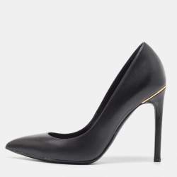Tom Ford Black Leather Pointed Toe  Pumps Size 38.5