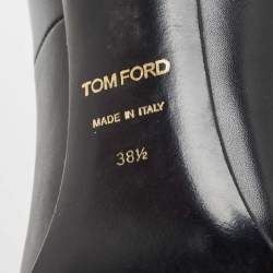 Tom Ford Black Leather Pointed Toe  Pumps Size 38.5