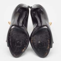 Tom Ford Black Leather Zip Up Ankle Boots Size 38.5