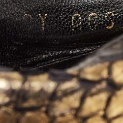 Tom Ford Gold/Silver Python D'orsay Pumps Size 39