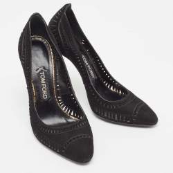 Tom Ford Black Suede Slip On Pumps Size 38