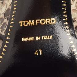 Pre Owned Tom Ford Two Tone Python Pointed Toe Pumps Size 41
