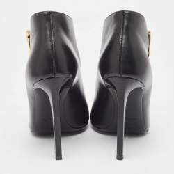 Tom Ford Black Leather Ankle Boots Size 37