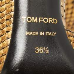 Pre Owned Tom Ford Gold Python D'orsay Pumps Size 36.5