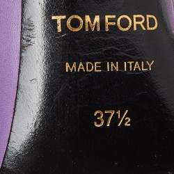 Tom Ford Purple Leather Pointed Toe d'Orsay Pumps Size 37.5