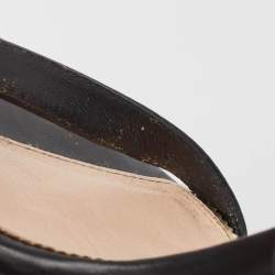 Tom Ford Black Leather Padlock Ankle Wrap Sandals Size 35