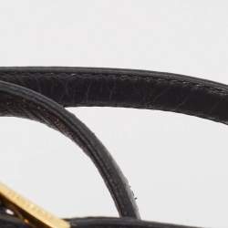 Tom Ford Black Leather Padlock Ankle Wrap Sandals Size 35