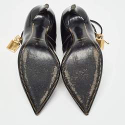 Tom Ford Black Glossy Leather Padlock Pumps Size 37