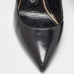 Tom Ford Black Glossy Leather Padlock Pumps Size 37
