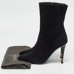 Tom Ford Black Suede Ankle Boots Size 39