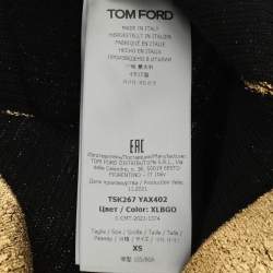 Tom Ford Gold Rib Knit Tank Top XS