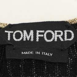 Tom Ford Gold Rib Knit Tank Top XS