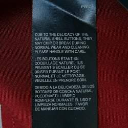 Pre Owned Hilfiger Collection Burgundy/Blue Printed Silk Open Shrug S