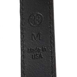 Tory Burch Black Patent Leather Reva Logo Narrow Belt 95CM