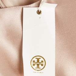 Pre Owned Tory Burch Pink Silk Round Neck Sleeveless Top M