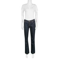 Pre Owned Tory Burch Indigo Dark Wash Denim Classic Boot Cut Jeans M