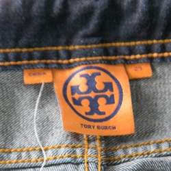 Pre Owned Tory Burch Indigo Dark Wash Denim Classic Boot Cut Jeans M