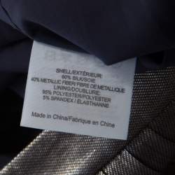 Pre Owned Tory Burch Metallic Pleated Audra Skirt M