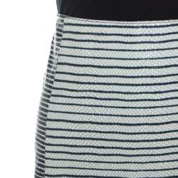 Tory Burch Bicolor Striped Leather Sorrel Skirt M