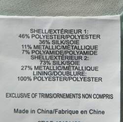 Pre Owned Tory Burch Metallic Fil Coupé Drawstring Waist McKenna Dress L