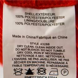 Pre Owned Tory Burch Spicy Orange Crepe Pleated Stella Maxi Skirt S