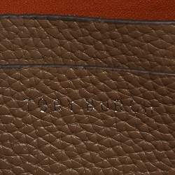 Tory Burch Two Tone Brown Leather and Suede Mini Eleanor Top Handle Bag