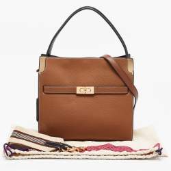 Tory Burch Multicolor Leather and Suede Small Lee Radziwill Double Bag