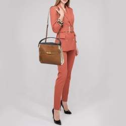 Tory Burch Multicolor Leather and Suede Small Lee Radziwill Double Bag