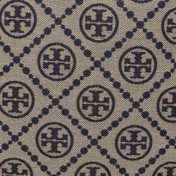 Pre Owned Tory Burch Navy Blue T Monogram Jacquard Canvas Tennis Bag