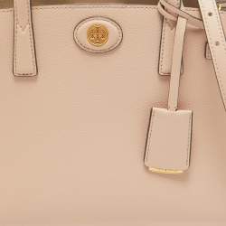 Pre Owned Tory Burch Dusty Pink Leather Small Robinson Satchel