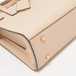 Pre Owned Tory Burch Dusty Pink Leather Small Robinson Satchel