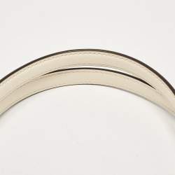 Pre Owned Tory Burch Cream Tweed Ella Boucle Chain Tote