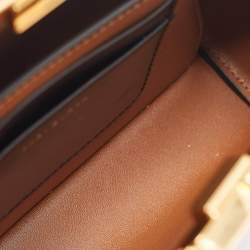 Pre Owned Tory Burch Black Leather and Suede Eleanor Top Handle Bag