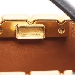 Pre Owned Tory Burch Black Leather and Suede Eleanor Top Handle Bag