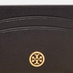 Tory Burch Black Leather Robinson Card Holder