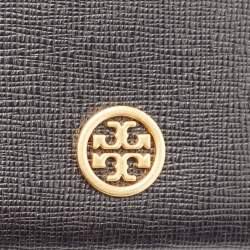 Tory Burch Black Leather Robinson Card Holder