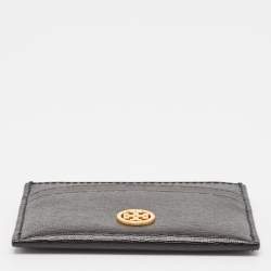 Tory Burch Black Leather Robinson Card Holder
