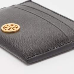Tory Burch Black Leather Robinson Card Holder