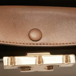 Tory Burch Brown Leather Eleanor Top Handle Bag