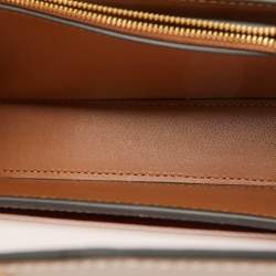 Pre Owned Tory Burch Light Pink Leather Eleanor Rectangular Shoulder Bag