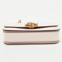 Pre Owned Tory Burch Light Pink Leather Eleanor Rectangular Shoulder Bag