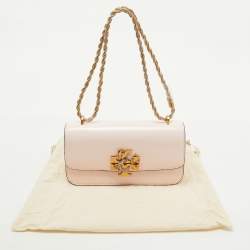 Pre Owned Tory Burch Light Pink Leather Eleanor Rectangular Shoulder Bag