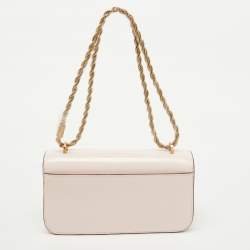Pre Owned Tory Burch Light Pink Leather Eleanor Rectangular Shoulder Bag