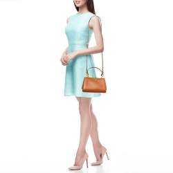 Pre Owned Tory Burch Brown Leather Mini Eleanor Satchel