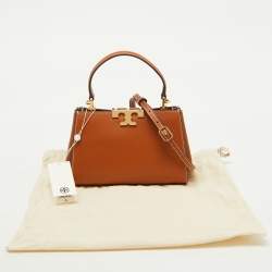 Pre Owned Tory Burch Brown Leather Mini Eleanor Satchel