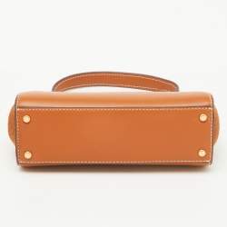 Pre Owned Tory Burch Brown Leather Mini Eleanor Satchel