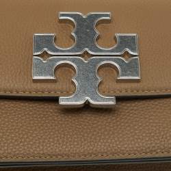 Pre Owned Tory Burch Taupe Grey Leather Small Eleanor Convertible Shoulder Bag