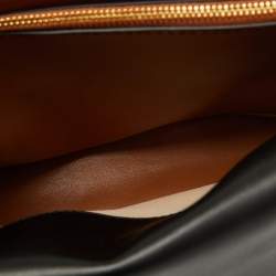 Pre Owned Tory Burch Black Leather Lee Radziwill Pebble Shoulder Bag