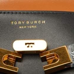 Pre Owned Tory Burch Black Leather Lee Radziwill Pebble Shoulder Bag